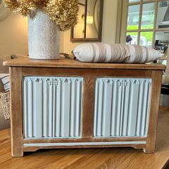 Vintage oak storage box chest