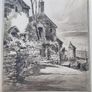 Vintage Etching "Shelley's Cottage, Lynmouth", by British artist Preston Cribb. Image 4