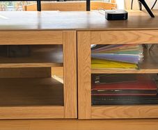 BESTA IKEA TV cabinet with SINDVIK glass doors