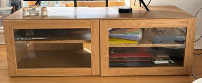 BESTA IKEA TV cabinet with SINDVIK glass doors