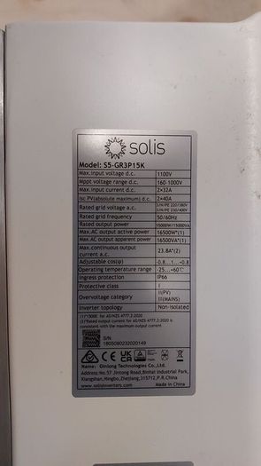 Solis 5G 15.0kW Solar Inverter