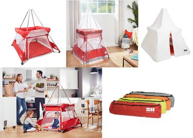 BabyHub SleepSpace Travel Cot, Tepee and Mosquito Net