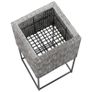 Garden Raised Beds 3 pcs Poly Rattan Grey Image 2