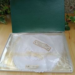 vintage Linen, boxed dressing table set, butterflies