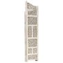 Hand carved 4-Panel Room Divider White 160x165 cm Solid Mango Wood Image 2
