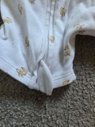 3 x Double zipper Rompers / Short Sleepsuits / Babygros (9-12 months)