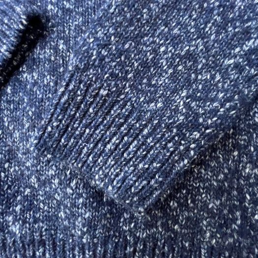Curated Utility Stockholm Men's XL Navy Blue White Knitted Crew Neck Sweater