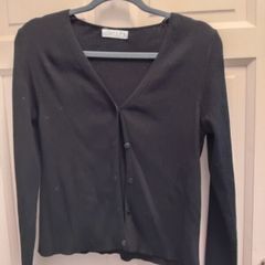 black ribbed cardigan 14 to 16 used once