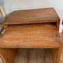 Vintage Solid Wood Matching Pair of Side Tables Image 4