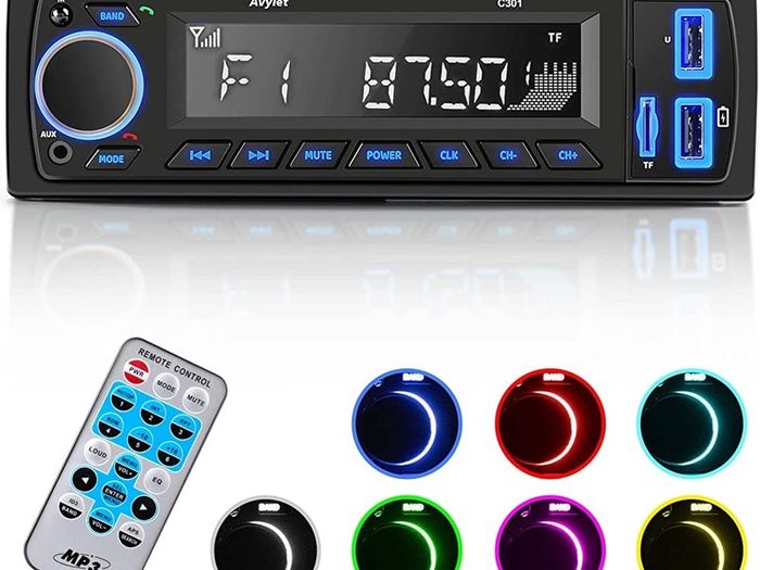 7 LED Colors Car Stereo Handsfree Calling Bluetooth 5.0 Car Radio, Stereo & Clock, 4X60W FM Radio USB/AUX (FREE SHIPPING)