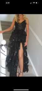 Dani's showroom black debs dress, formal dress prom dress