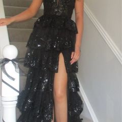Dani's showroom black debs dress, formal dress prom dress