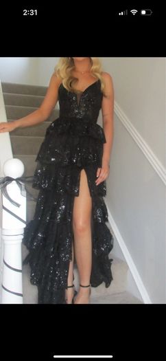 Dani's showroom black debs dress, formal dress prom dress
