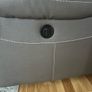 Charcoal leather electric recliner corner sofa Image 3