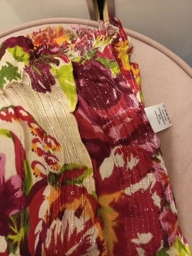 Colourful with ight lurex thread ladies scarf