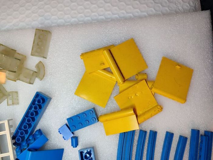 Vintage Lego Blocks Train Tracks 1960s onward wt Patent Pending Pieces Red Yellow Blue Clear