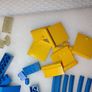 Vintage Lego Blocks Train Tracks 1960s onward wt Patent Pending Pieces Red Yellow Blue Clear Image 4