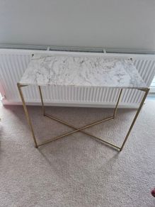 Gillmore White Marble Small Console Table