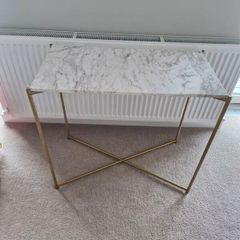 Gillmore White Marble Small Console Table