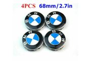 4Pcs BMW Emblem Logo Badge Hub Wheel Rim Alloy Center Caps 68mm Set of 4 Cap Cover M E46 F10 F30 E39 E36 F20 G20 G30 X1 X2 X3 X4 X5