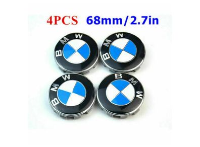 4Pcs BMW Emblem Logo Badge Hub Wheel Rim Alloy Center Caps 68mm Set of 4 Cap Cover M E46 F10 F30 E39 E36 F20 G20 G30 X1 X2 X3 X4 X5
