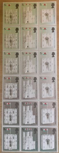 Sheets of Vintage UK Postage Stamps