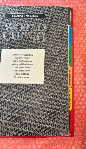 World Cup 90 Sticker Collection binder