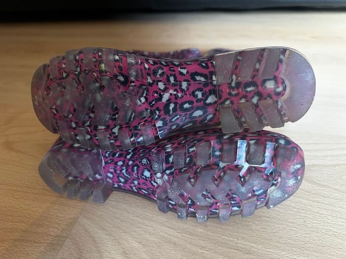 Pink leopard print wellies Size 38
