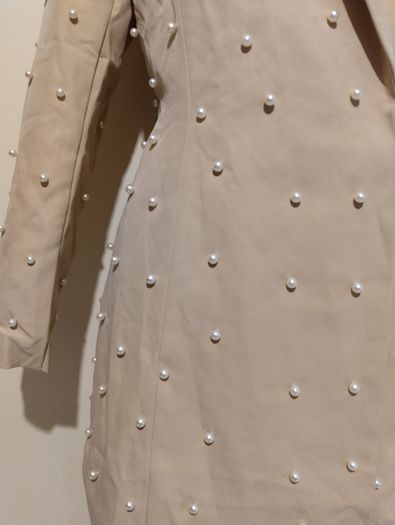 Boohoo Petite Pearl Detail Blazer Dress New With Tags