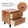 BRAND NEW 45x38x47cm Bedside Cabinet Table Night Stand Storage Nightstand with Two Drawers for Living Room Bedroom Image 2