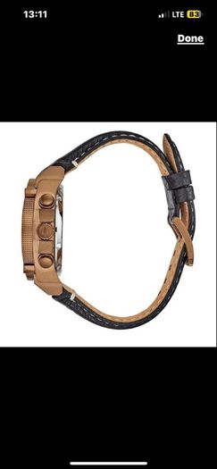 Bulova Precisionist gold Watch with leather strap brand new