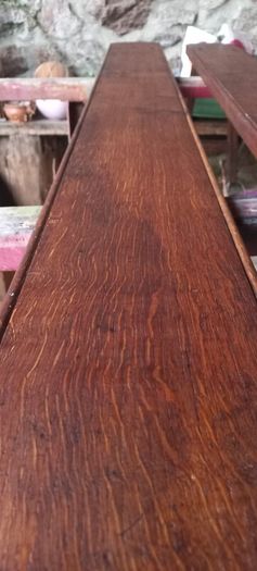 Benches Set of Two Solid Oak Antique