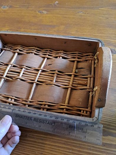 Rustic Handmade Wooden Basket Tray