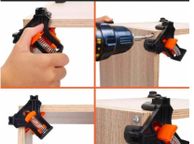 main image for ad BRAND NEW Carpenters Right Angle Clamp 60/90/120 Degree Right Angle Clamp Woodworking Fixing Clips Picture Frame Corner Positioning Tools