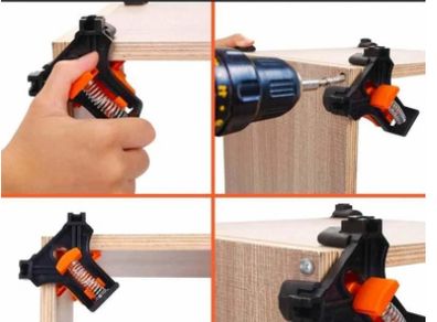 BRAND NEW Carpenters Right Angle Clamp 60/90/120 Degree Right Angle Clamp Woodworking Fixing Clips Picture Frame Corner Positioning Tools
