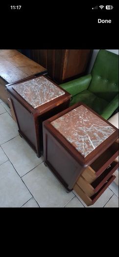 Pair bedside lockers