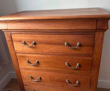 Solid Wood Chest of Drawers  4 Drawers + Hidden Top Compartment