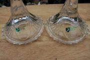 Set of Two Killarney Crystal Candlestick Holders 8,4" Tall Made In Ireland Dinner Candleholder