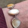 Art Deco Mother of Pearl Sterling Silver Bracelet Image 2
