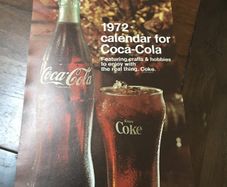 Coca Cola 1972 Calendar
