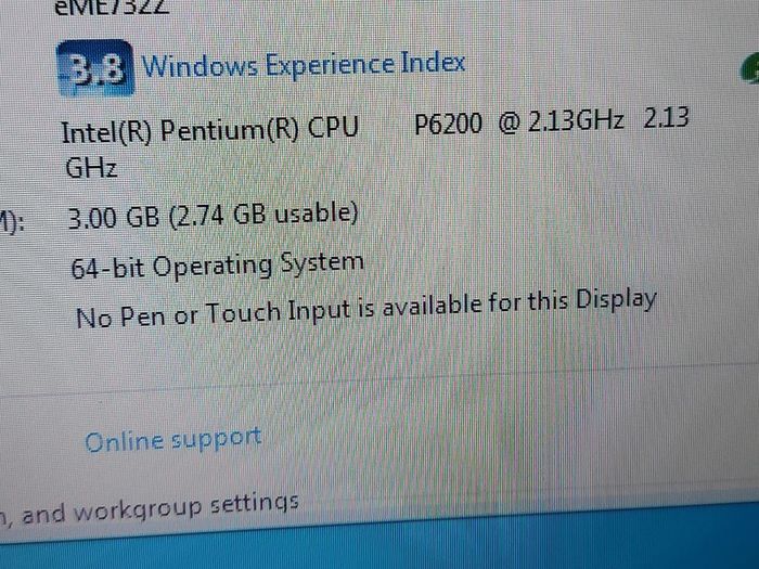 emachines E732 Series 15. inch Laptop, Model ZRDB, Intel Pentium CPU P6200, 2.13GHz, 3GB Ram, 218GB SSD, Windows 7, 64bit, Firefox, Opera, Chrome and VLC
