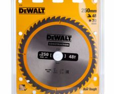 DeWalt DT1957 Construction Circular Saw Blade 250 x 30mm x 48T