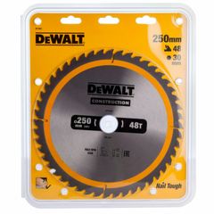 DeWalt DT1957 Construction Circular Saw Blade 250 x 30mm x 48T