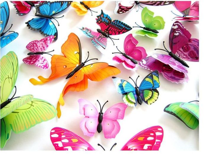 Double wing Butterflies with magnet