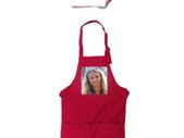 Personalised Apron and Chef Hat - Kids Baking Set - Red