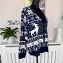 Ladies Navy & White Christmas Cardigan UK 16 / EU 44 Image 7