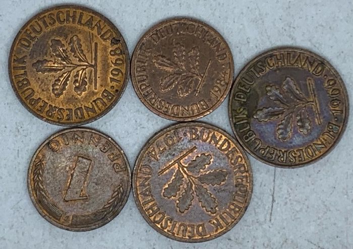 Germany 1-2 pfennig lot see pictures for condition and dates