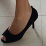 MARYPAZ black nubuck peep toe heels 40 (Fit 7Uk) Image 2