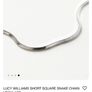 Missoma silver jewellery Lucy Williams silver snake chain Image 2