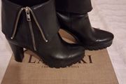 Lasocki black faux leather boot UK 6 new